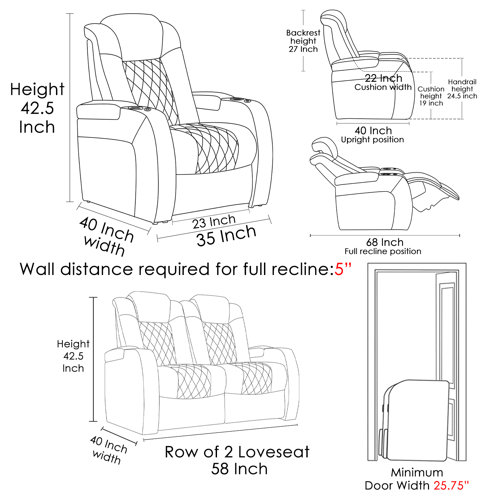 Latitude Run® 58'' Upholstered Reclining Loveseat Wayfair